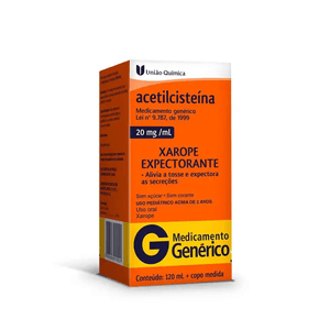 Acetilcisteína 20mg/mL Xarope - Frasco com 120mL